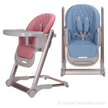 Chaise haute réglable pour bébé avec plateau amovible